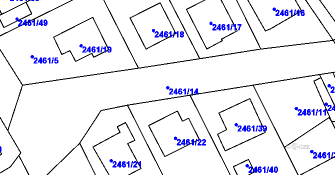 Parcela st. 2461/14 v KÚ Ludgeřovice, Katastrální mapa