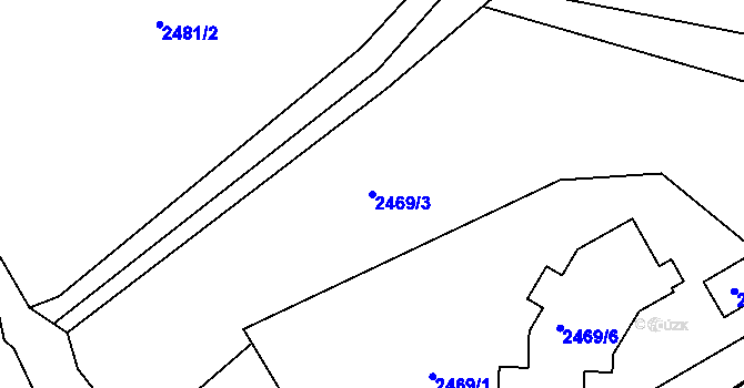 Parcela st. 2469/3 v KÚ Ludgeřovice, Katastrální mapa