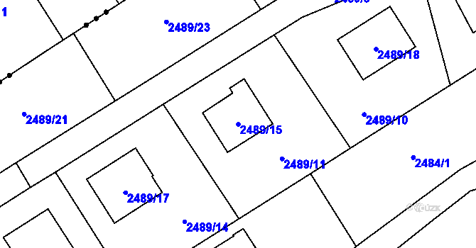 Parcela st. 2489/15 v KÚ Ludgeřovice, Katastrální mapa