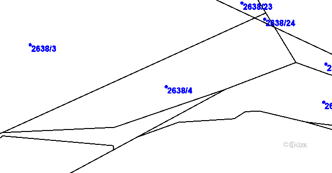 Parcela st. 2638/4 v KÚ Ludgeřovice, Katastrální mapa