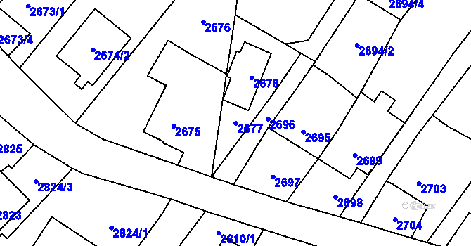 Parcela st. 2677 v KÚ Ludgeřovice, Katastrální mapa