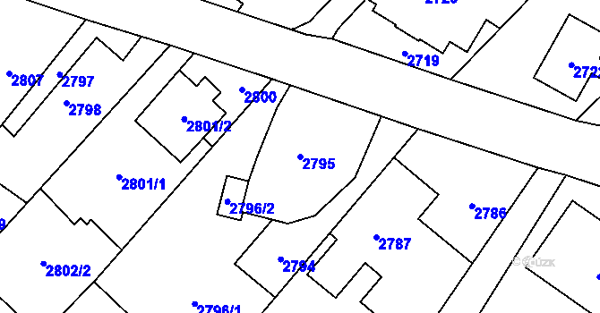 Parcela st. 2795 v KÚ Ludgeřovice, Katastrální mapa