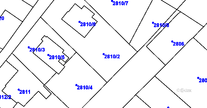 Parcela st. 2810/2 v KÚ Ludgeřovice, Katastrální mapa