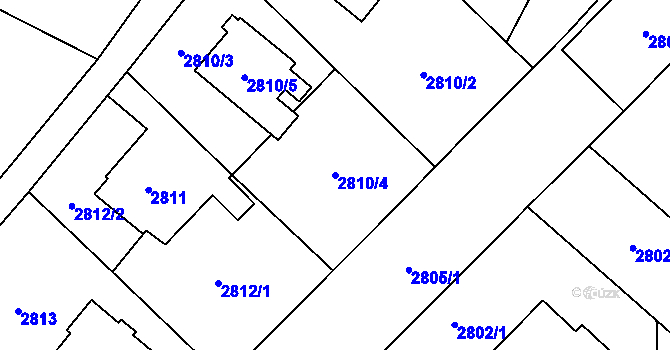 Parcela st. 2810/4 v KÚ Ludgeřovice, Katastrální mapa