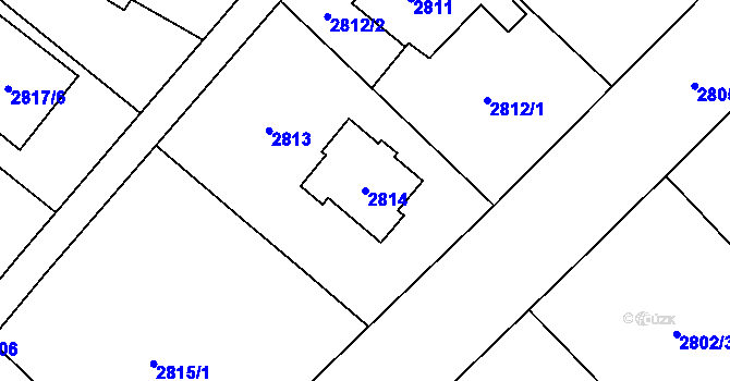 Parcela st. 2814 v KÚ Ludgeřovice, Katastrální mapa