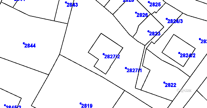 Parcela st. 2827/2 v KÚ Ludgeřovice, Katastrální mapa