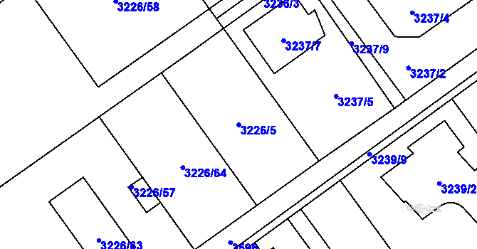 Parcela st. 3226/5 v KÚ Ludgeřovice, Katastrální mapa