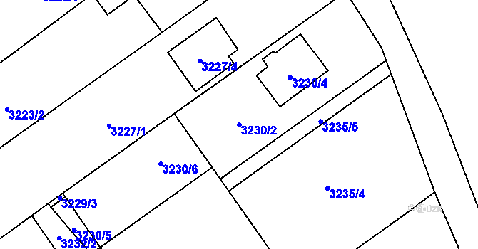 Parcela st. 3230/2 v KÚ Ludgeřovice, Katastrální mapa