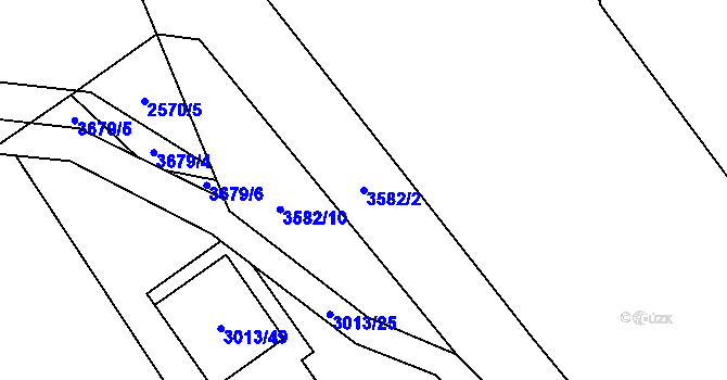 Parcela st. 3582/2 v KÚ Ludgeřovice, Katastrální mapa