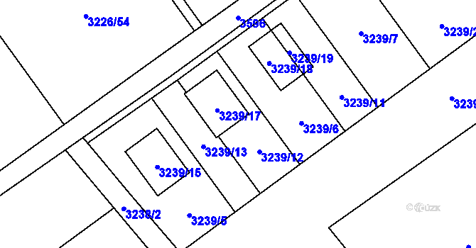 Parcela st. 3239/12 v KÚ Ludgeřovice, Katastrální mapa