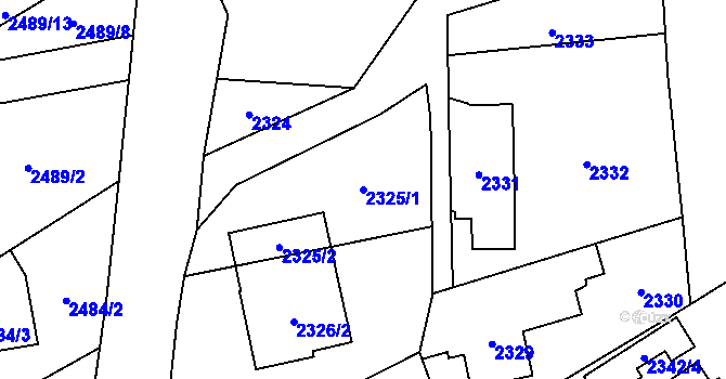 Parcela st. 2325/1 v KÚ Ludgeřovice, Katastrální mapa