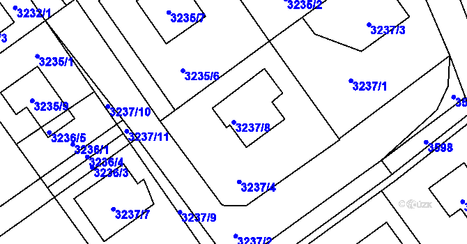 Parcela st. 3237/8 v KÚ Ludgeřovice, Katastrální mapa