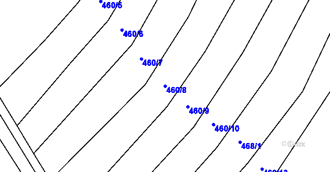 Parcela st. 460/8 v KÚ Ludkovice, Katastrální mapa