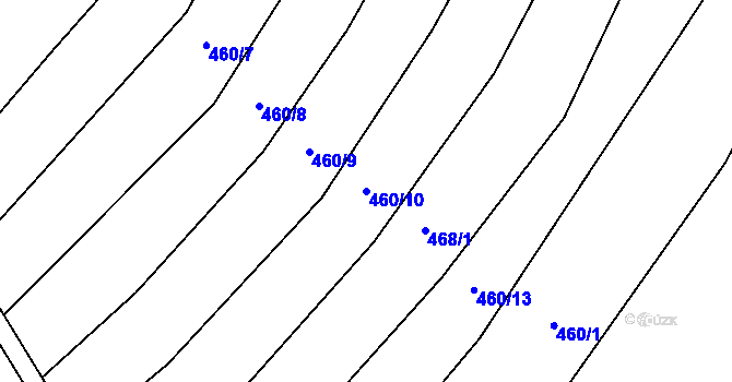 Parcela st. 460/10 v KÚ Ludkovice, Katastrální mapa