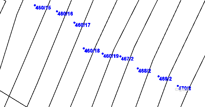 Parcela st. 460/19 v KÚ Ludkovice, Katastrální mapa
