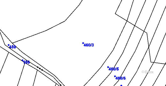 Parcela st. 460/3 v KÚ Ludkovice, Katastrální mapa