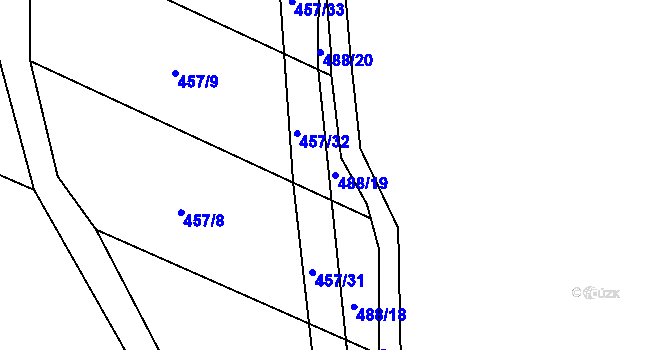 Parcela st. 488/19 v KÚ Ludmírov, Katastrální mapa