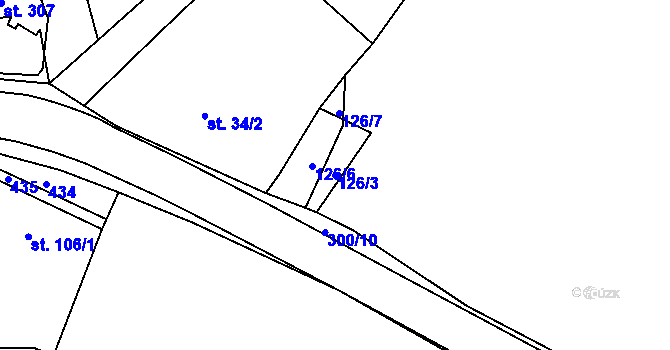 Parcela st. 126/3 v KÚ Ludslavice, Katastrální mapa
