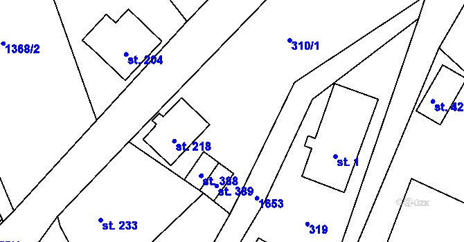 Parcela st. 311/3 v KÚ Ludvíkovice, Katastrální mapa