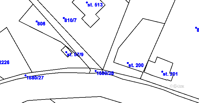 Parcela st. 815/3 v KÚ Ludvíkovice, Katastrální mapa