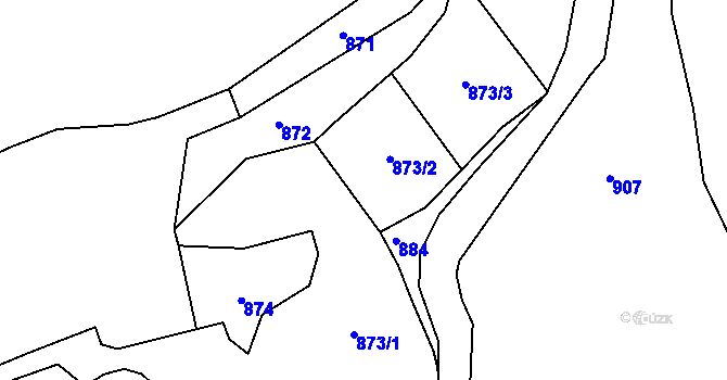 Parcela st. 75/1 v KÚ Luh nad Svatavou, Katastrální mapa