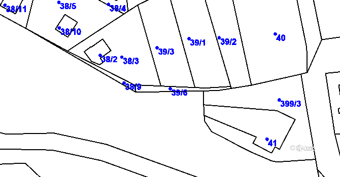 Parcela st. 39/6 v KÚ Luh nad Svatavou, Katastrální mapa