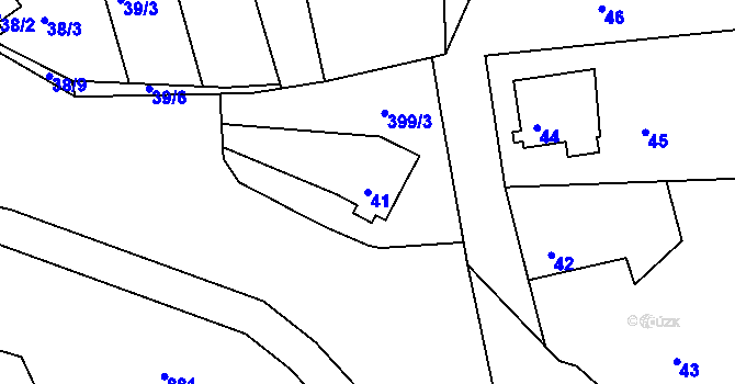 Parcela st. 41 v KÚ Luh nad Svatavou, Katastrální mapa