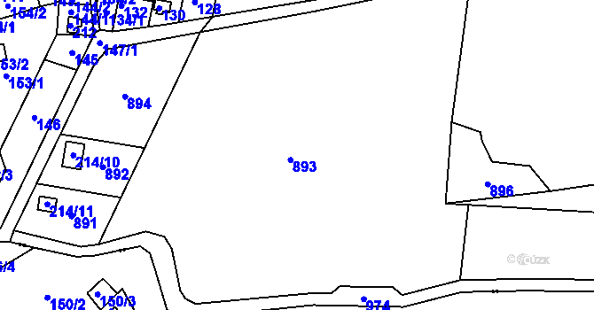 Parcela st. 214/4 v KÚ Luh nad Svatavou, Katastrální mapa