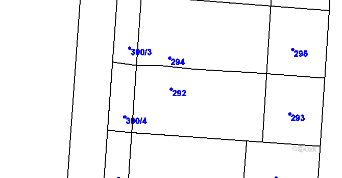 Parcela st. 292 v KÚ Luh nad Svatavou, Katastrální mapa