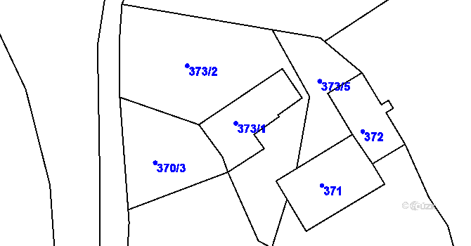 Parcela st. 373/1 v KÚ Luh nad Svatavou, Katastrální mapa