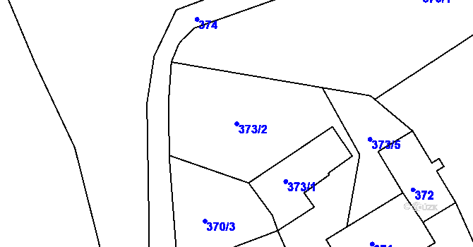 Parcela st. 373/2 v KÚ Luh nad Svatavou, Katastrální mapa