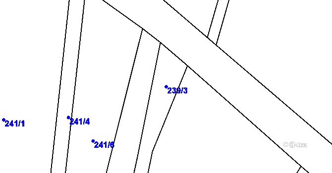 Parcela st. 239/3 v KÚ Luhov u Mimoně, Katastrální mapa