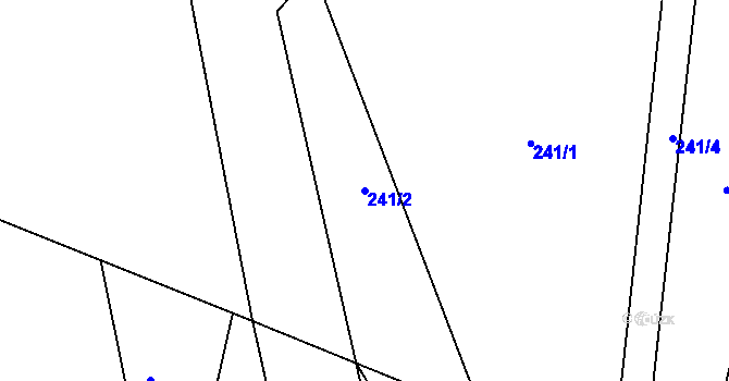 Parcela st. 241/2 v KÚ Luhov u Mimoně, Katastrální mapa