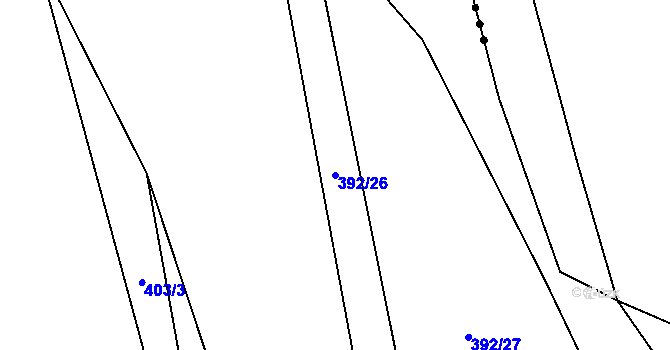 Parcela st. 392/26 v KÚ Luhov u Mimoně, Katastrální mapa