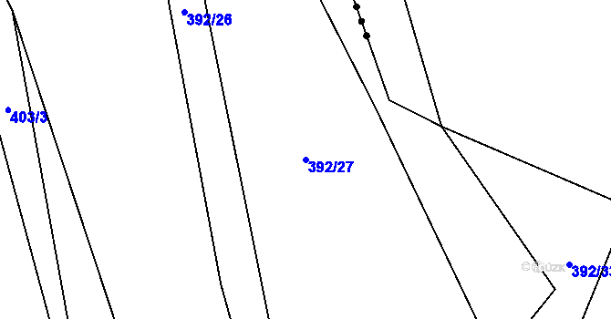 Parcela st. 392/27 v KÚ Luhov u Mimoně, Katastrální mapa