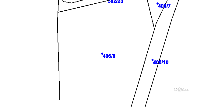 Parcela st. 406/8 v KÚ Luhov u Mimoně, Katastrální mapa