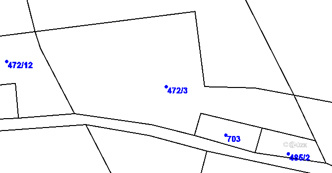 Parcela st. 472/3 v KÚ Luhov u Mimoně, Katastrální mapa