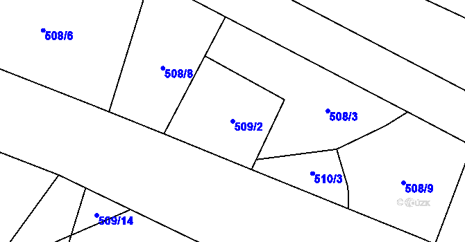 Parcela st. 509/2 v KÚ Luhov u Mimoně, Katastrální mapa