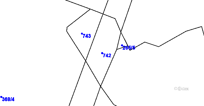 Parcela st. 668/2 v KÚ Luhov u Mimoně, Katastrální mapa