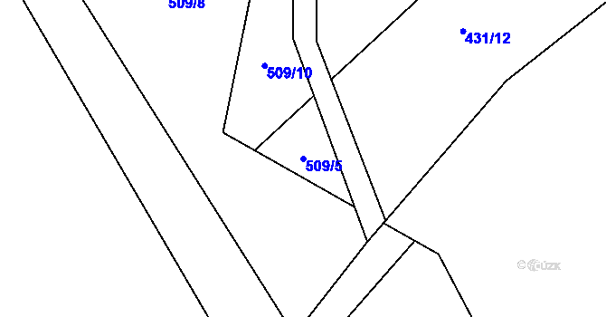 Parcela st. 509/5 v KÚ Luhov u Mimoně, Katastrální mapa