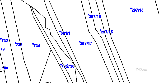Parcela st. 297/17 v KÚ Luhov u Mimoně, Katastrální mapa