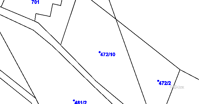 Parcela st. 472/10 v KÚ Luhov u Mimoně, Katastrální mapa