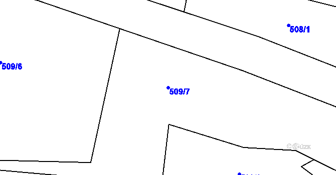 Parcela st. 509/7 v KÚ Luhov u Mimoně, Katastrální mapa