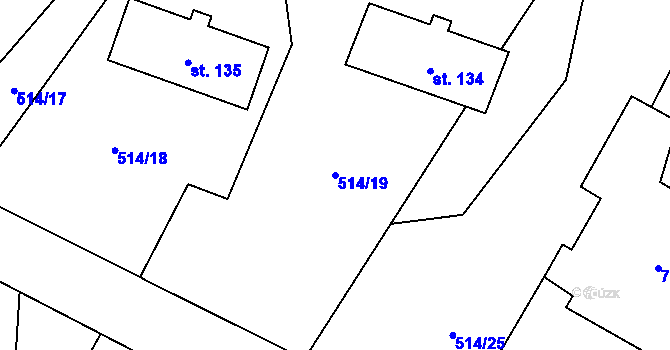 Parcela st. 514/19 v KÚ Luhov u Mimoně, Katastrální mapa