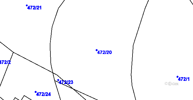 Parcela st. 472/20 v KÚ Luhov u Mimoně, Katastrální mapa