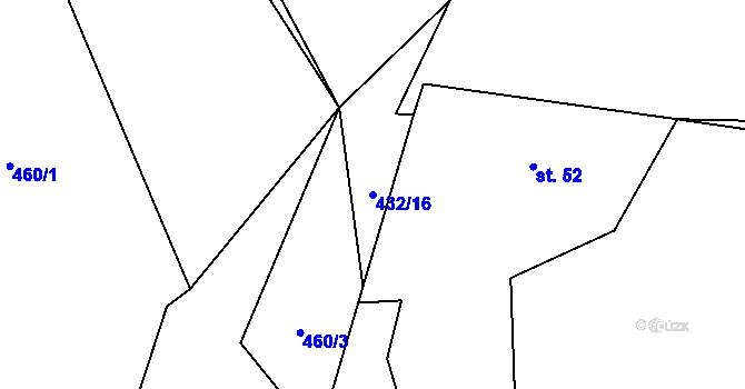 Parcela st. 432/16 v KÚ Luhov u Mimoně, Katastrální mapa