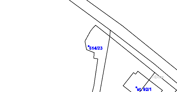 Parcela st. 514/23 v KÚ Luhov u Mimoně, Katastrální mapa