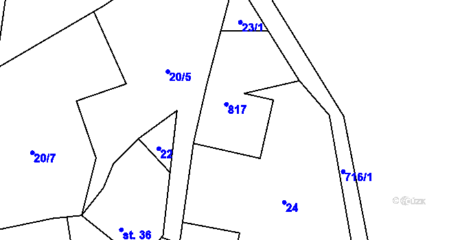 Parcela st. 37 v KÚ Luka u Verušiček, Katastrální mapa