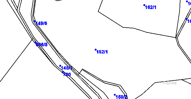 Parcela st. 152/1 v KÚ Luka u Verušiček, Katastrální mapa