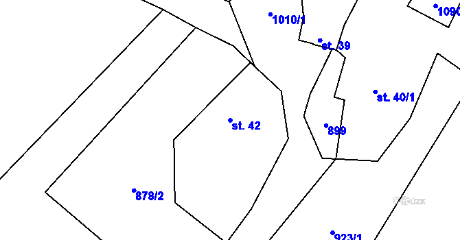 Parcela st. 42 v KÚ Luka, Katastrální mapa